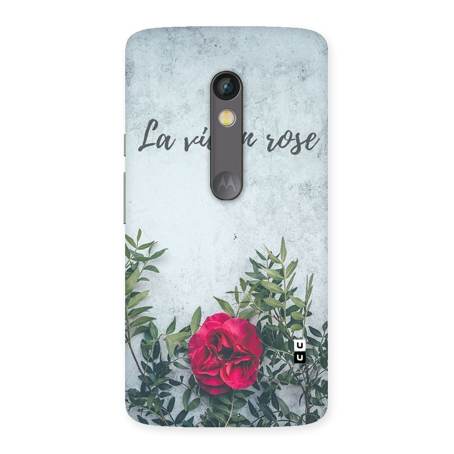 Rose Life Back Case for Moto X Play