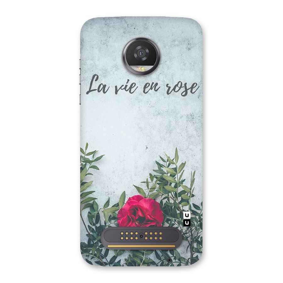 Rose Life Back Case for Moto Z2 Play