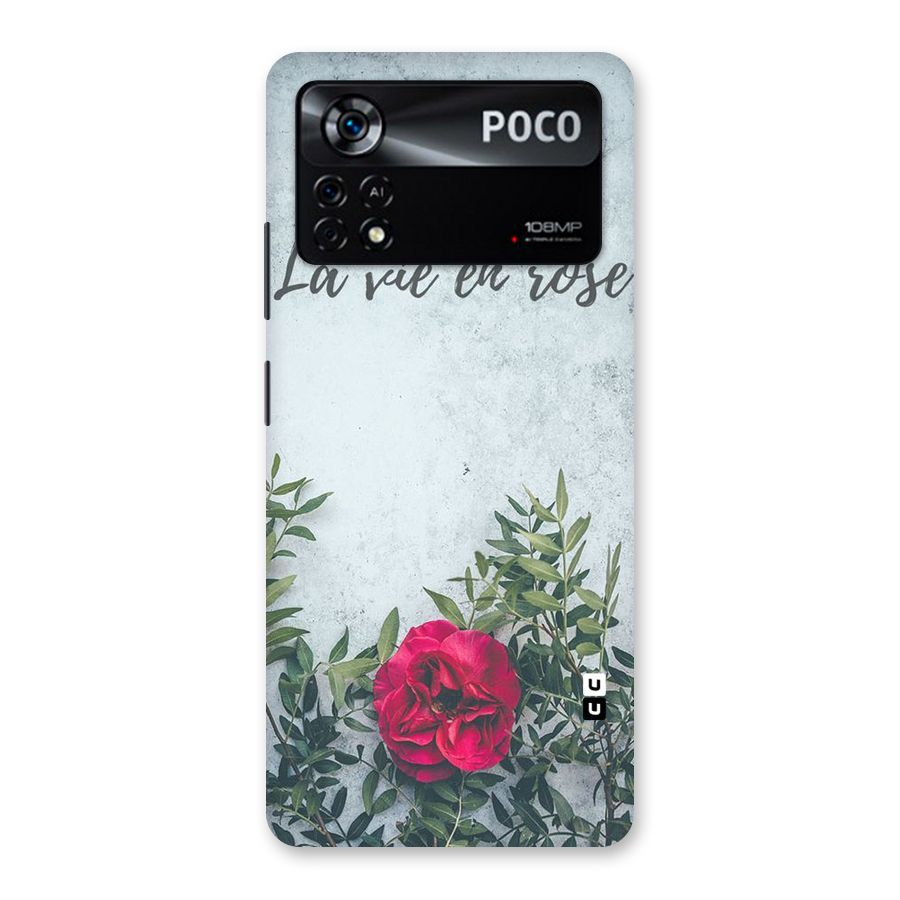 Rose Life Back Case for Poco X4 Pro 5G