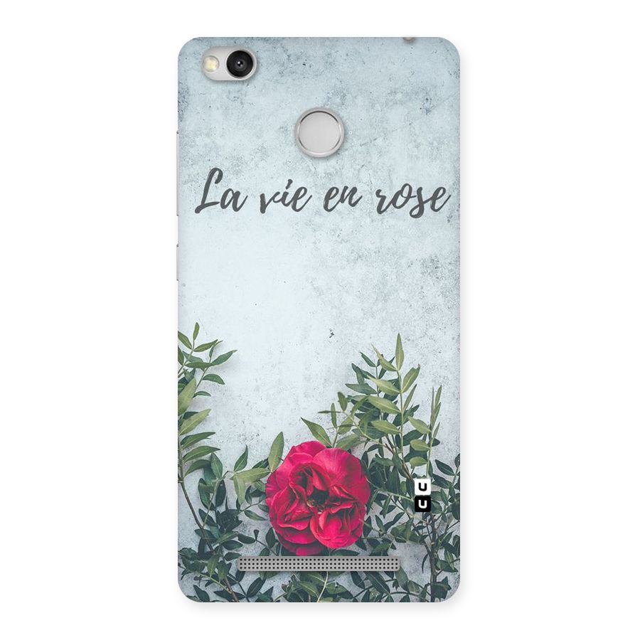Rose Life Back Case for Redmi 3S Prime