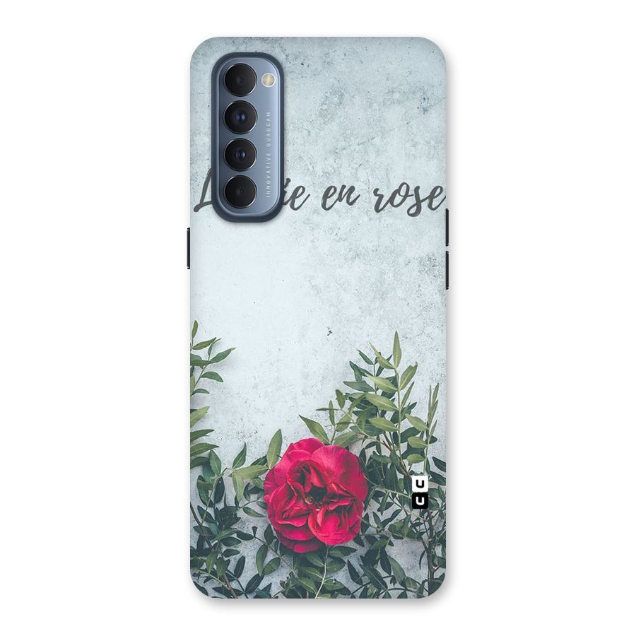 Rose Life Back Case for Reno4 Pro