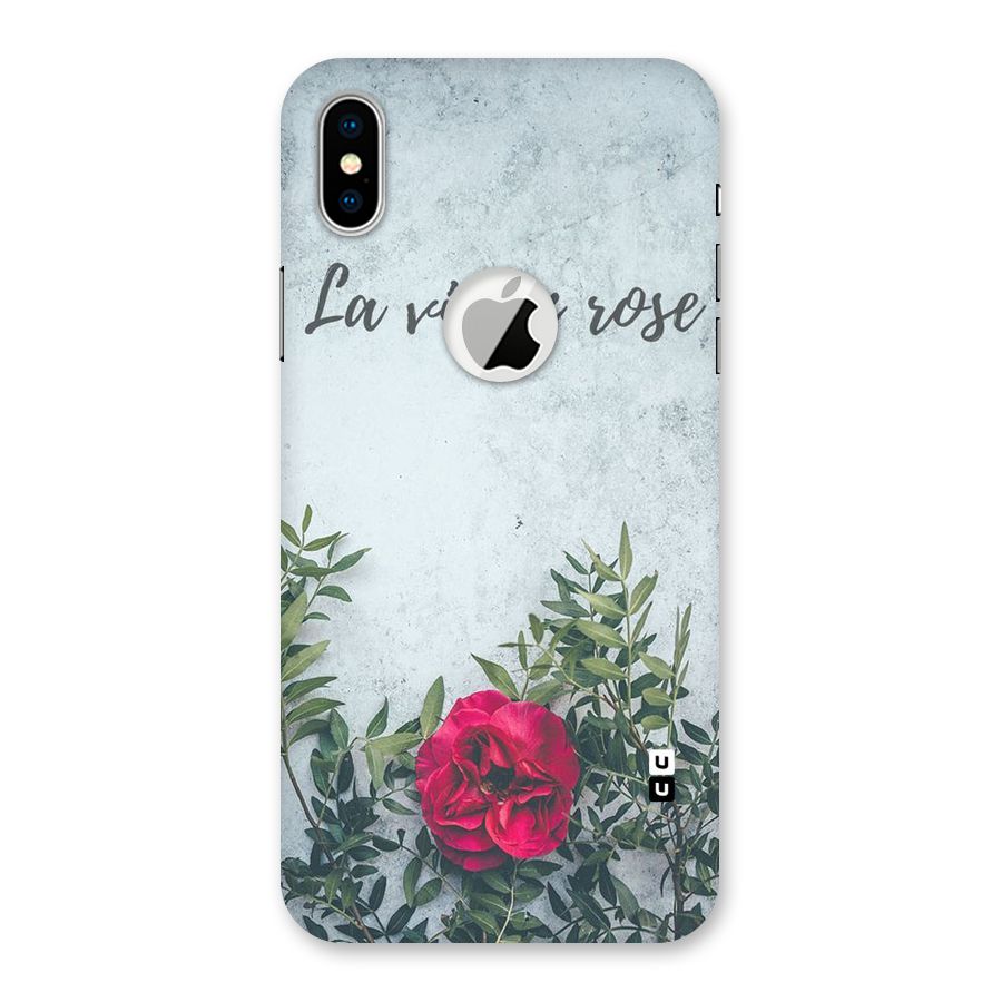 Rose Life Back Case for iPhone X Logo Cut