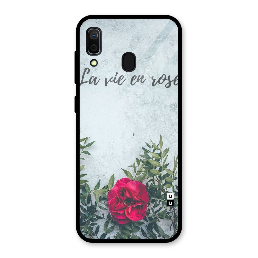 Rose Life Glass Back Case for Galaxy A30