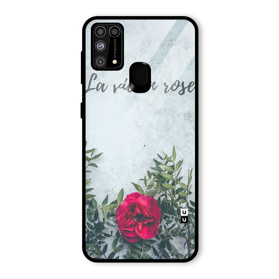 Rose Life Glass Back Case for Galaxy F41