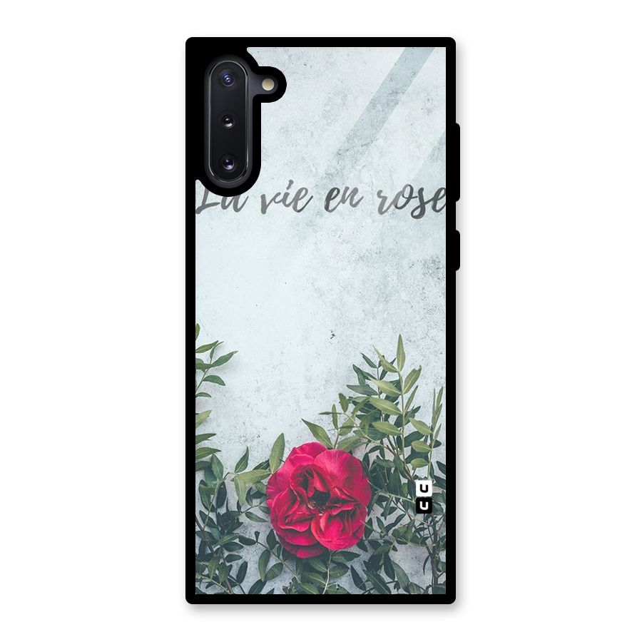 Rose Life Glass Back Case for Galaxy Note 10