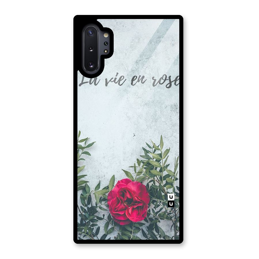 Rose Life Glass Back Case for Galaxy Note 10 Plus