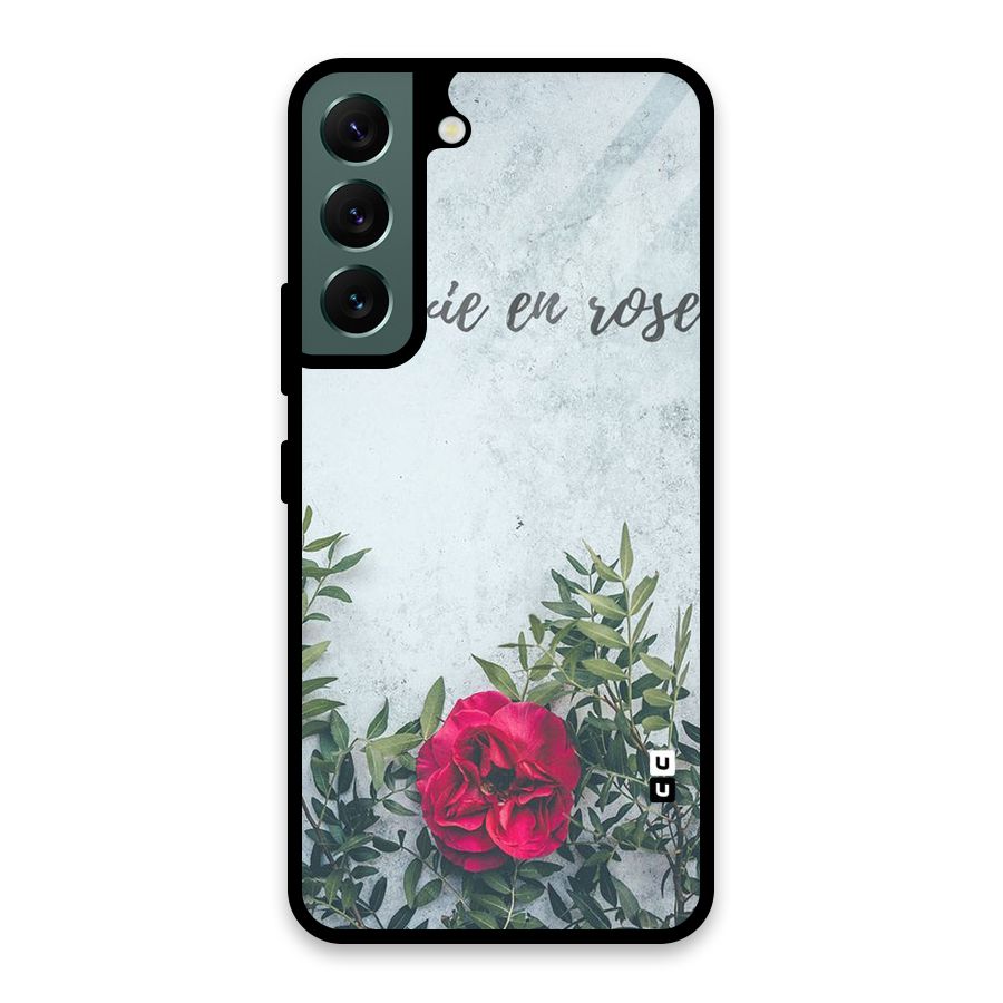Rose Life Glass Back Case for Galaxy S22 5G