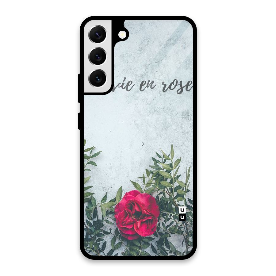 Rose Life Glass Back Case for Galaxy S22 Plus 5G
