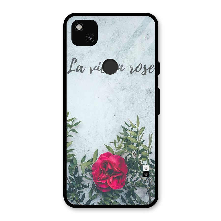 Rose Life Glass Back Case for Google Pixel 4a