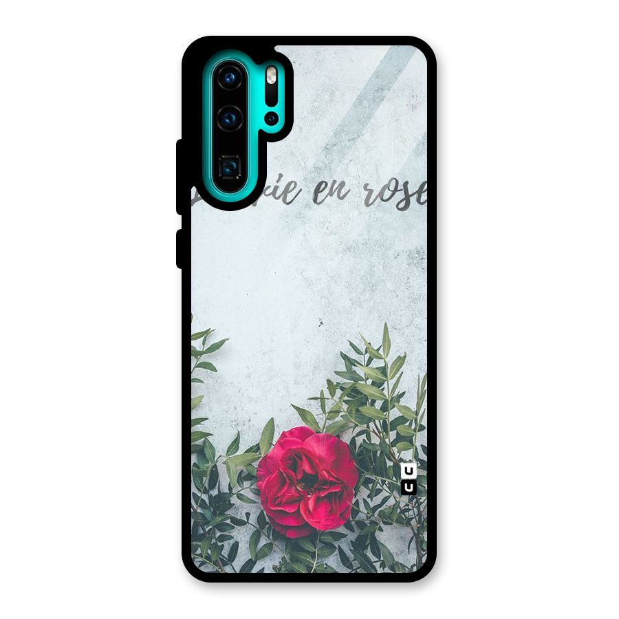 Rose Life Glass Back Case for Huawei P30 Pro