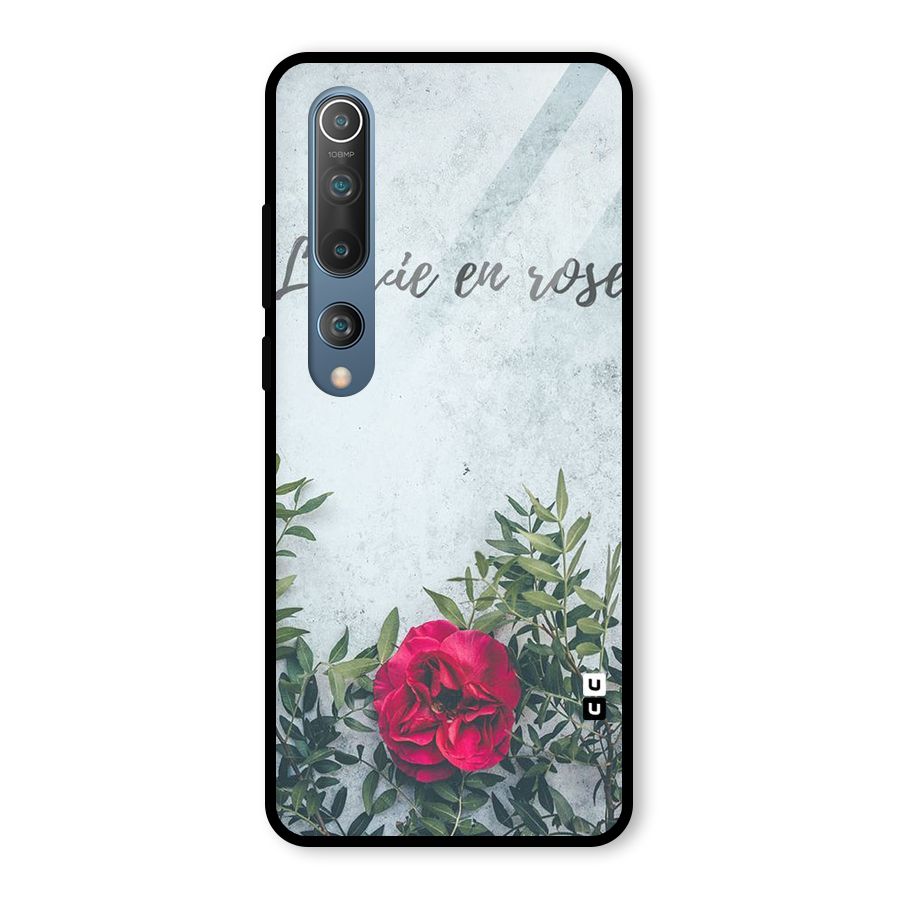 Rose Life Glass Back Case for Mi 10