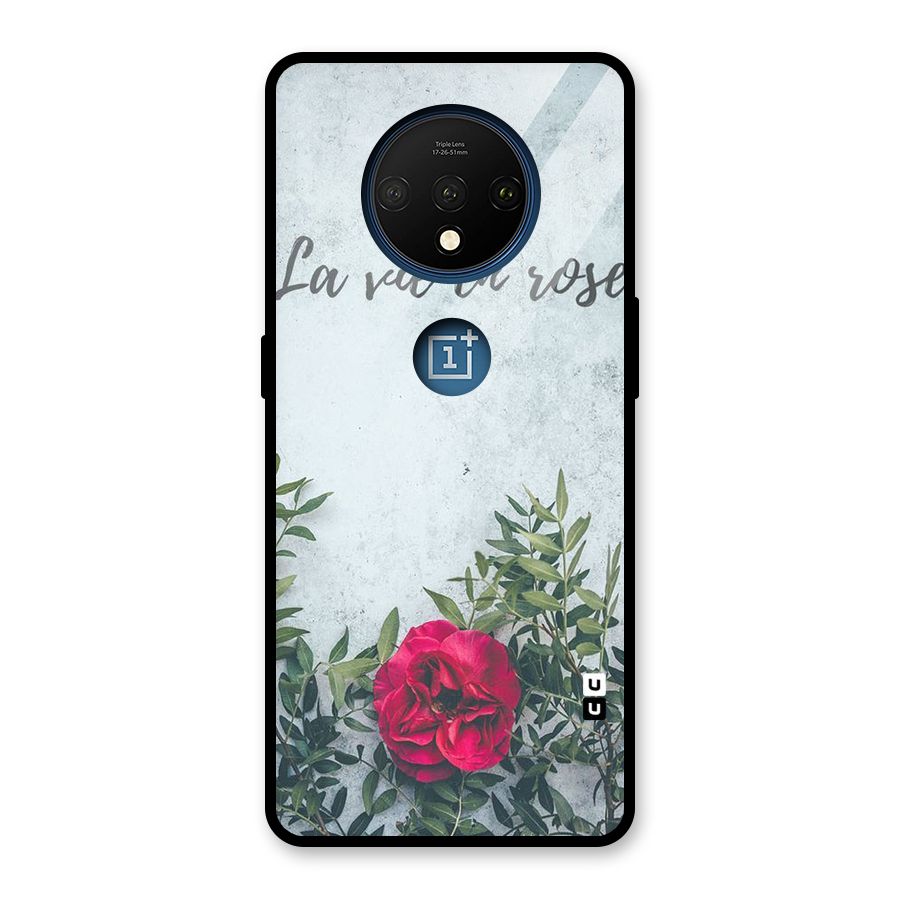 Rose Life Glass Back Case for OnePlus 7T