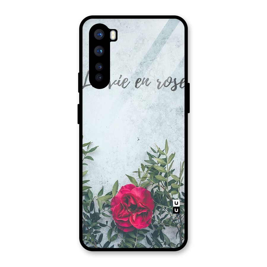 Rose Life Glass Back Case for OnePlus Nord