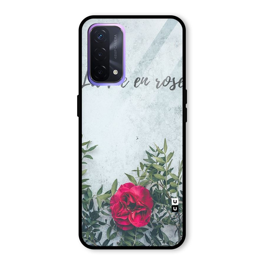 Rose Life Glass Back Case for Oppo A74 5G