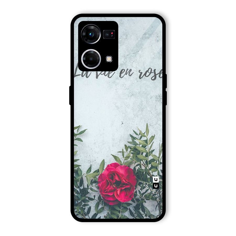 Rose Life Glass Back Case for Oppo F21 Pro 4G