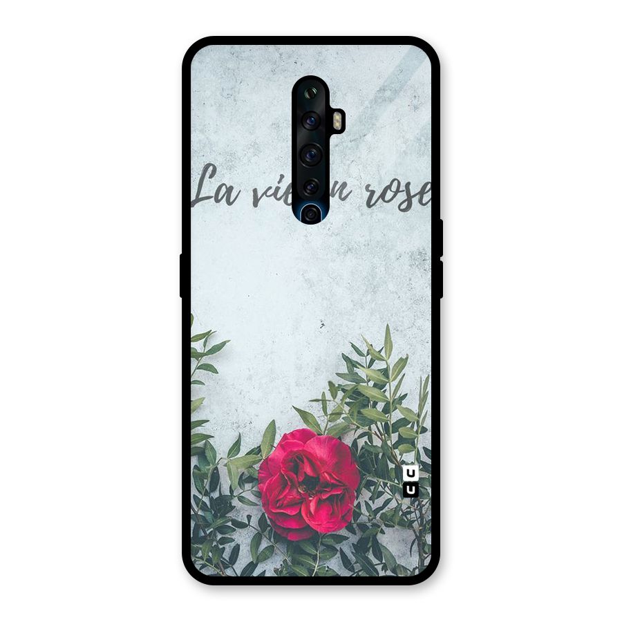 Rose Life Glass Back Case for Oppo Reno2 F