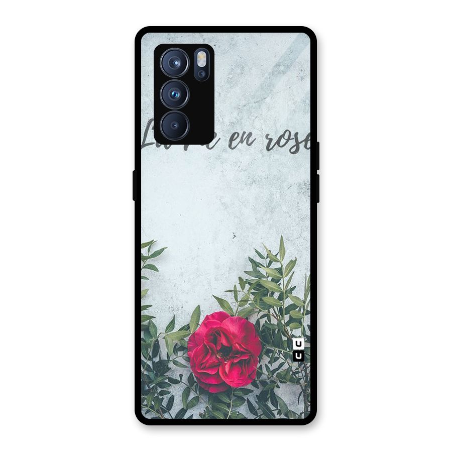 Rose Life Glass Back Case for Oppo Reno6 Pro 5G