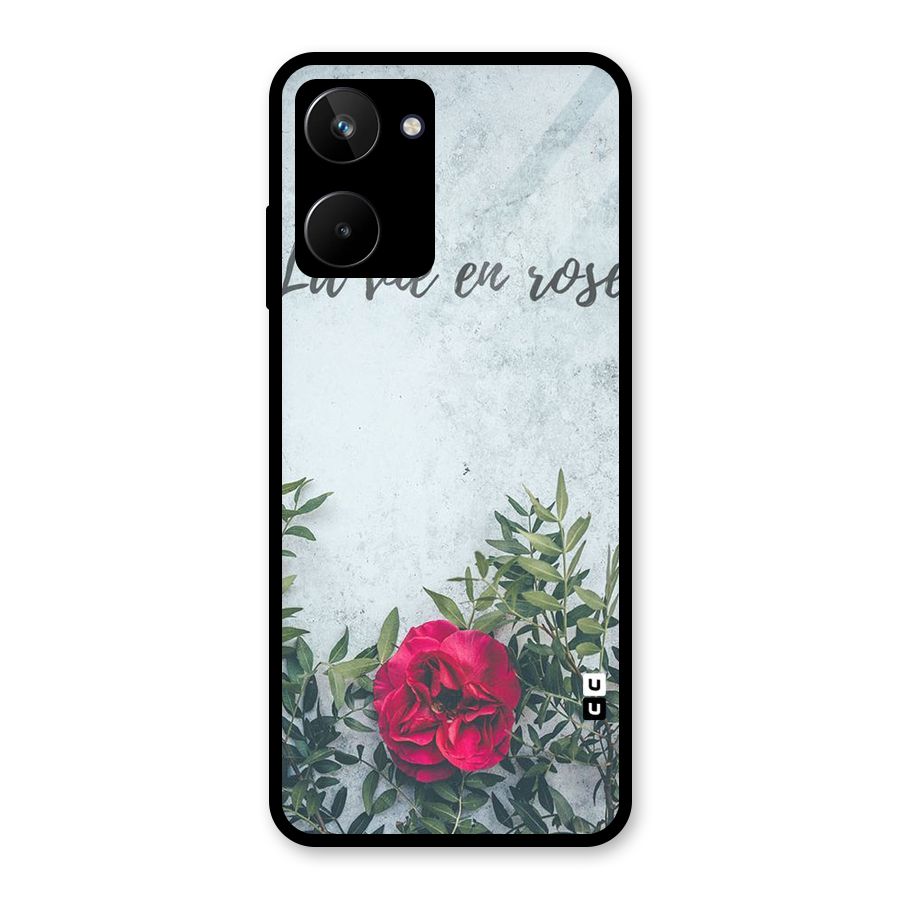 Rose Life Glass Back Case for Realme 10