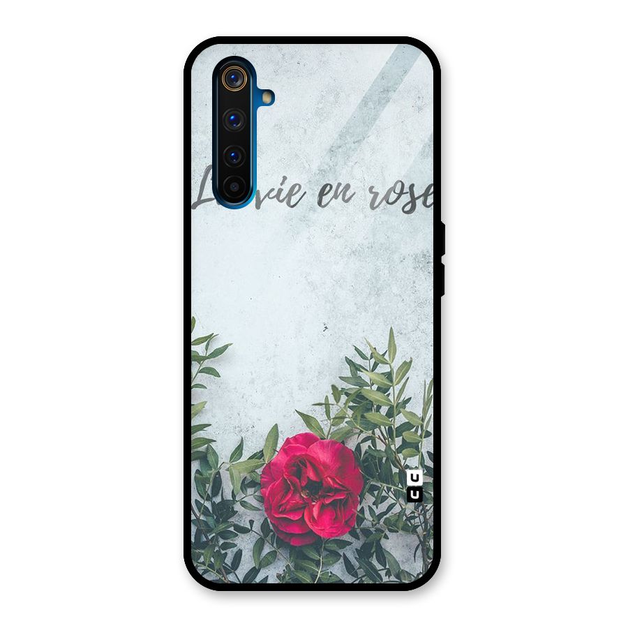 Rose Life Glass Back Case for Realme 6 Pro