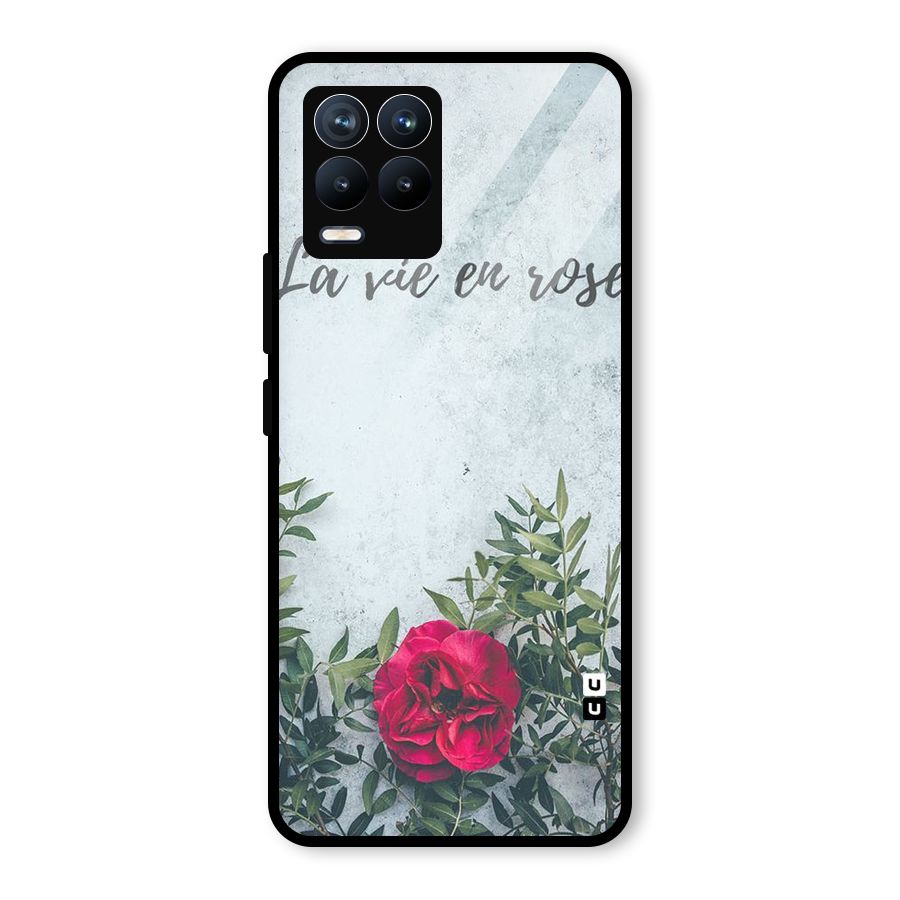 Rose Life Glass Back Case for Realme 8