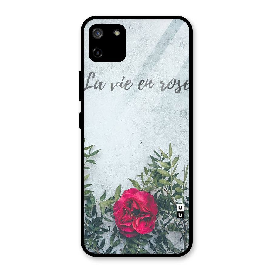 Rose Life Glass Back Case for Realme C11
