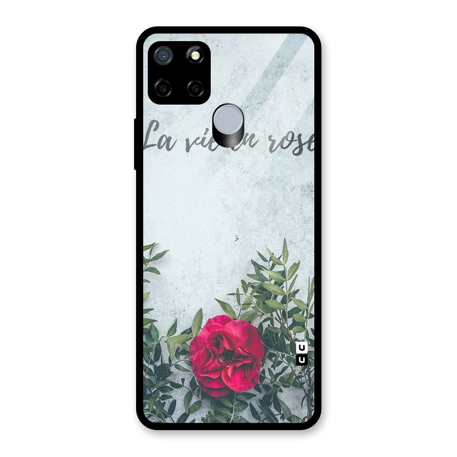 Rose Life Glass Back Case for Realme Narzo 20