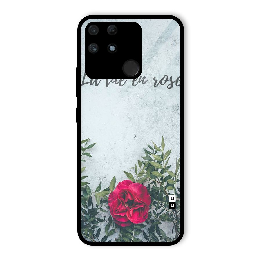 Rose Life Glass Back Case for Realme Narzo 50A