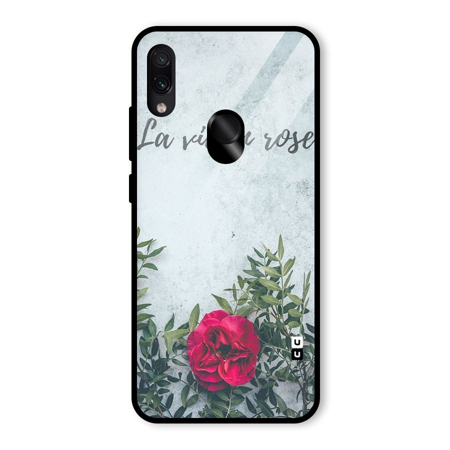 Rose Life Glass Back Case for Redmi Note 7 Pro