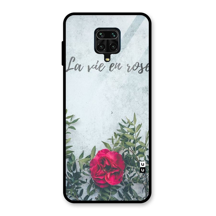 Rose Life Glass Back Case for Redmi Note 9 Pro Max