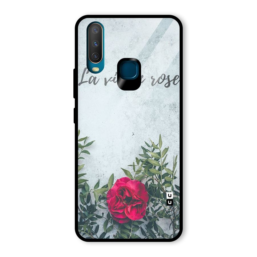 Rose Life Glass Back Case for Vivo U10