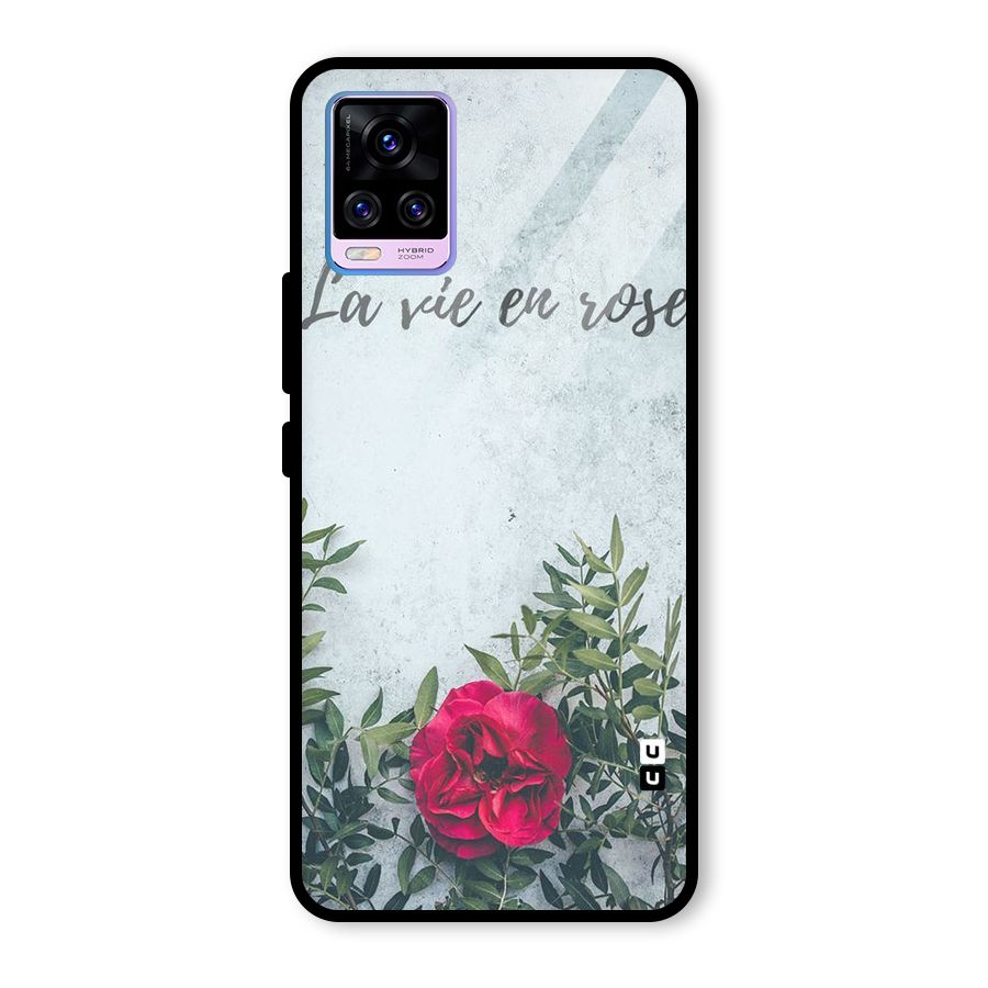 Rose Life Glass Back Case for Vivo V20 Pro