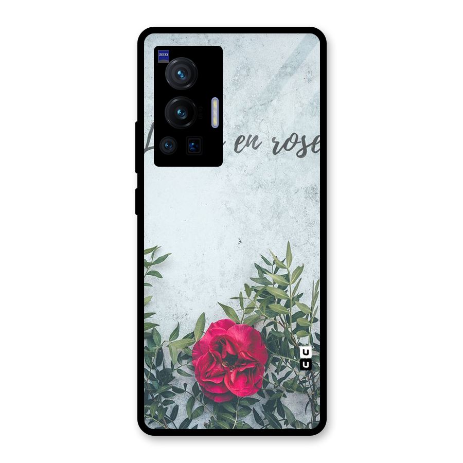 Rose Life Glass Back Case for Vivo X70 Pro