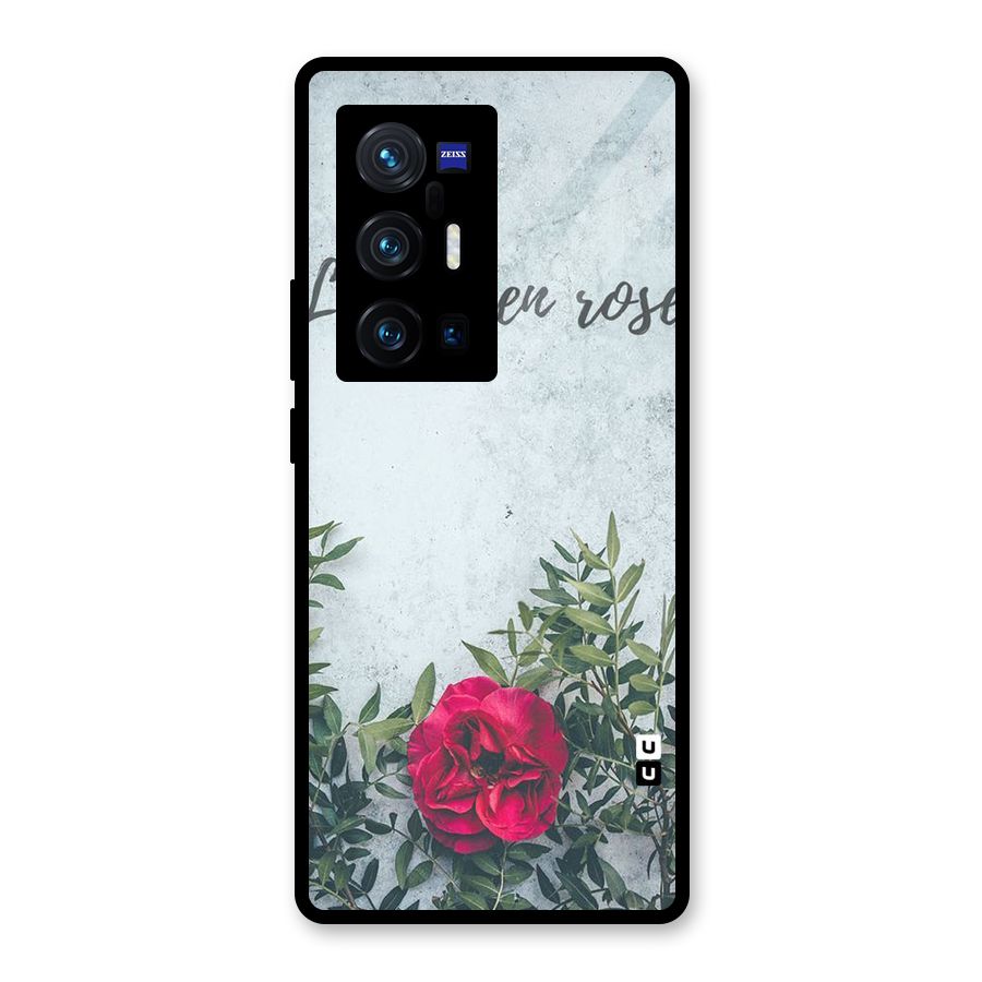 Rose Life Glass Back Case for Vivo X70 Pro Plus