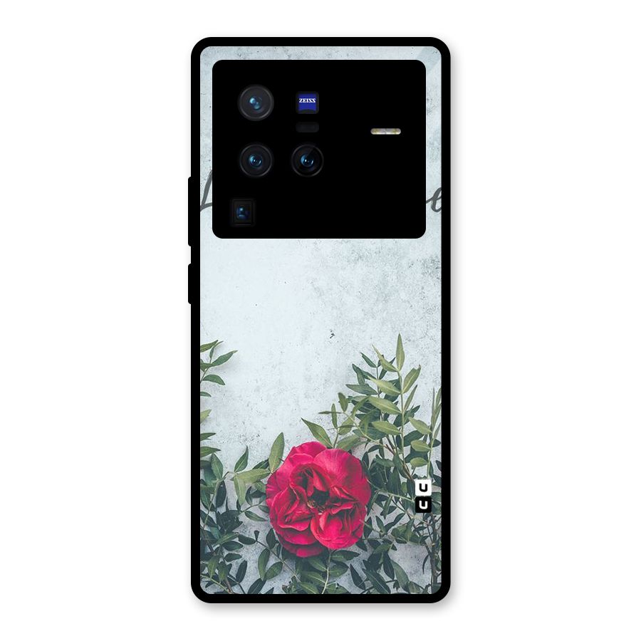 Rose Life Glass Back Case for Vivo X80 Pro