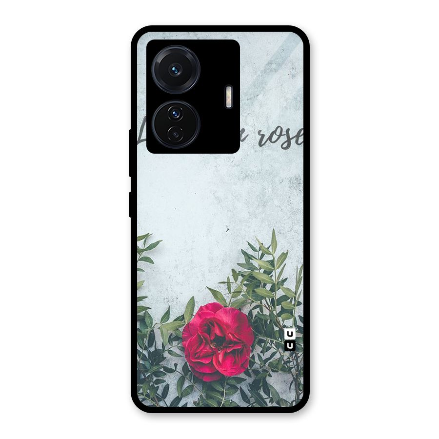 Rose Life Glass Back Case for Vivo iQOO Z6 Pro