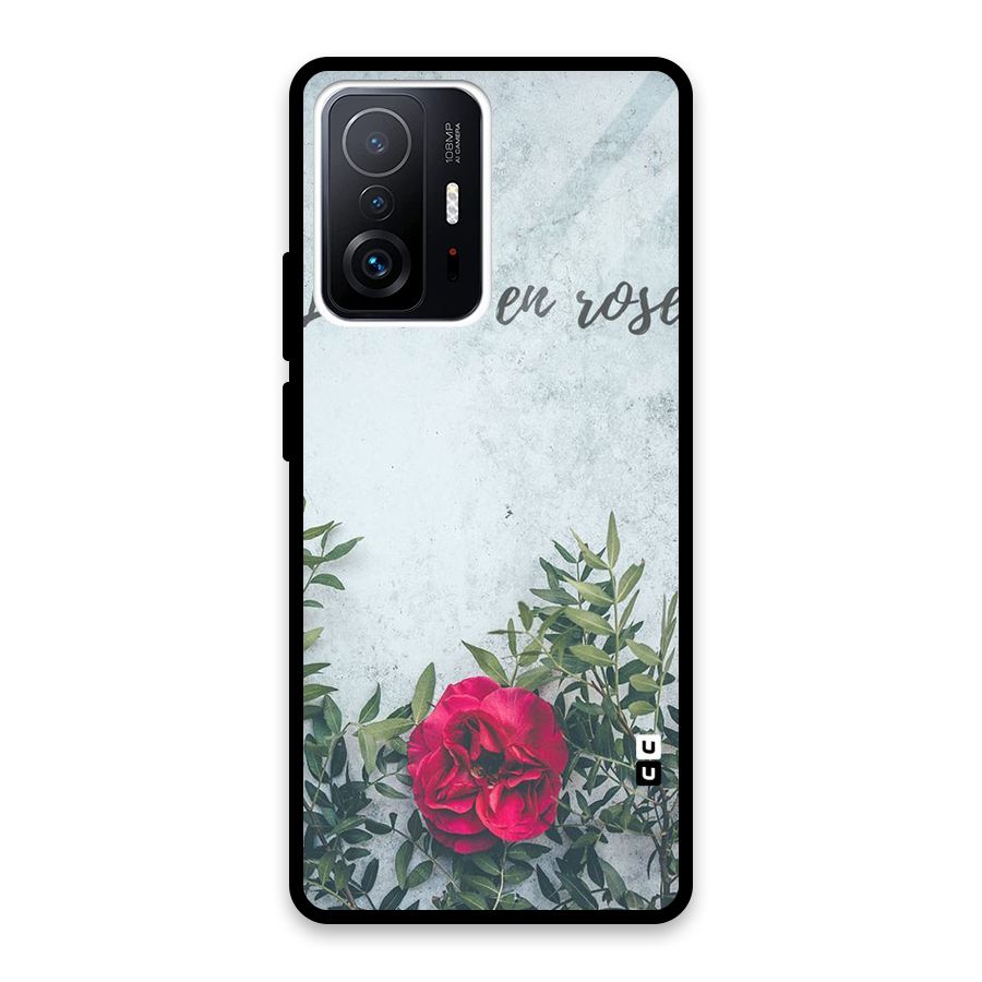 Rose Life Glass Back Case for Xiaomi 11T Pro