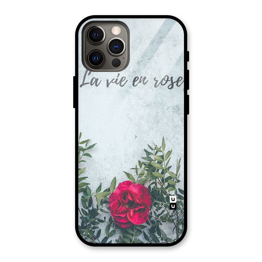 Rose Life Glass Back Case for iPhone 12 Pro