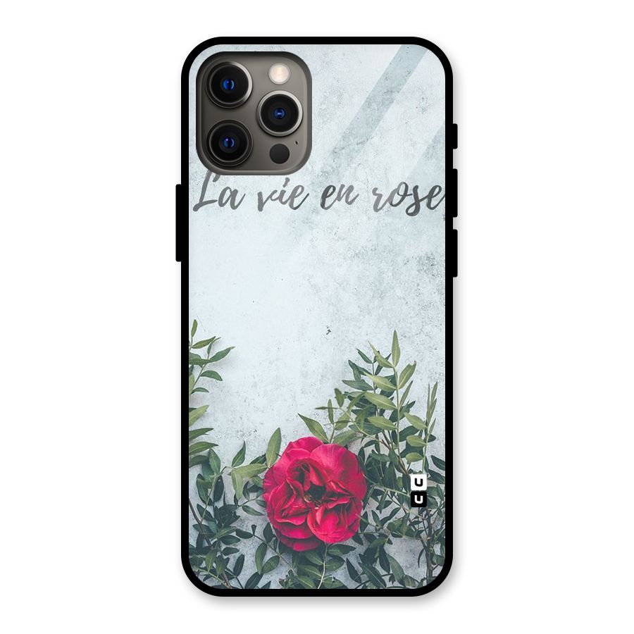 Rose Life Glass Back Case for iPhone 12 Pro Max