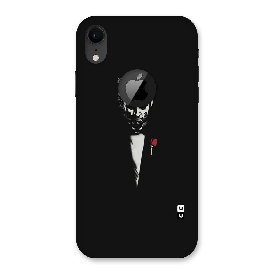 Rose Man Back Case for iPhone XR Logo Cut