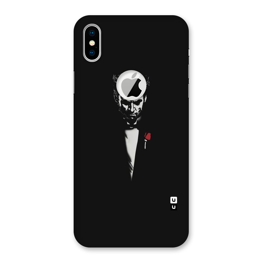 Rose Man Back Case for iPhone X Logo Cut
