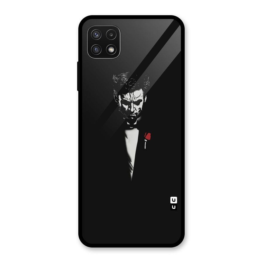 Rose Man Glass Back Case for Galaxy A22 5G
