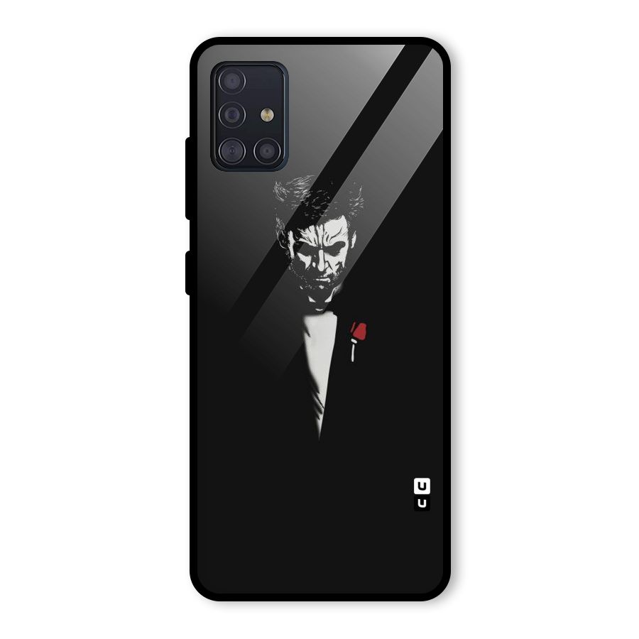 Rose Man Glass Back Case for Galaxy A51