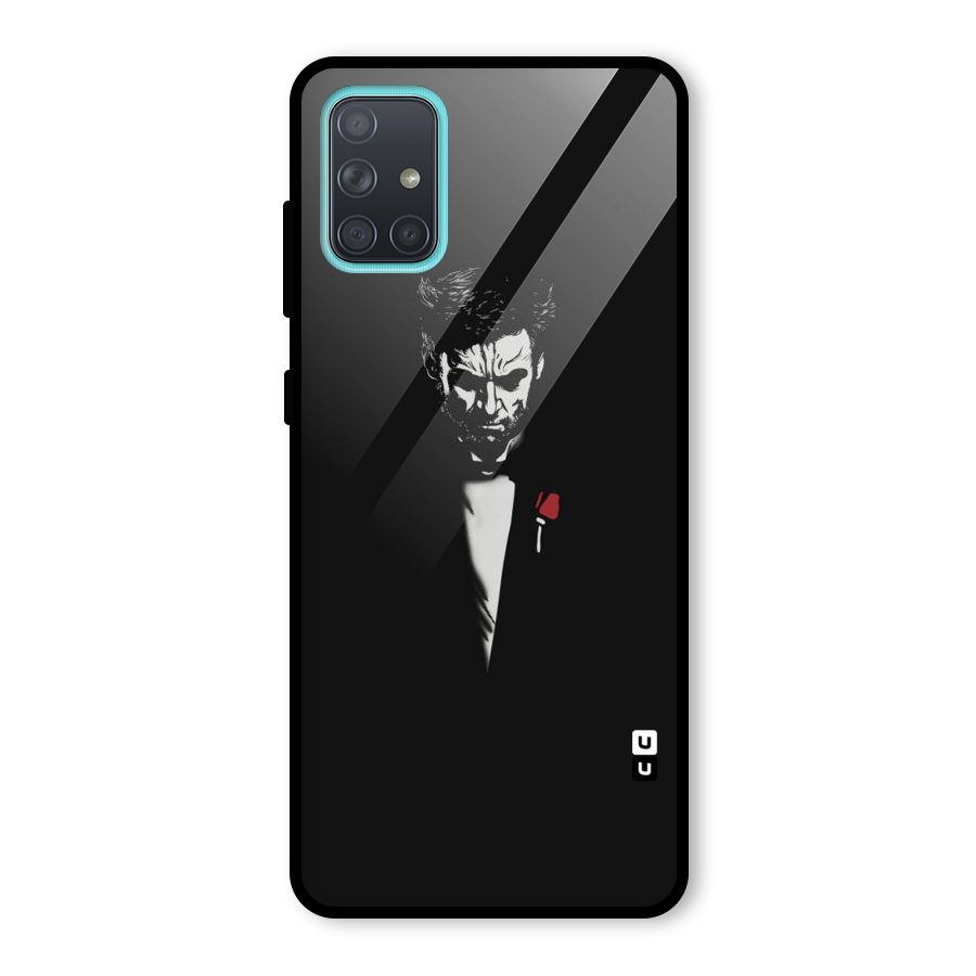 Rose Man Glass Back Case for Galaxy A71