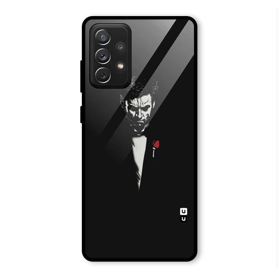 Rose Man Glass Back Case for Galaxy A72