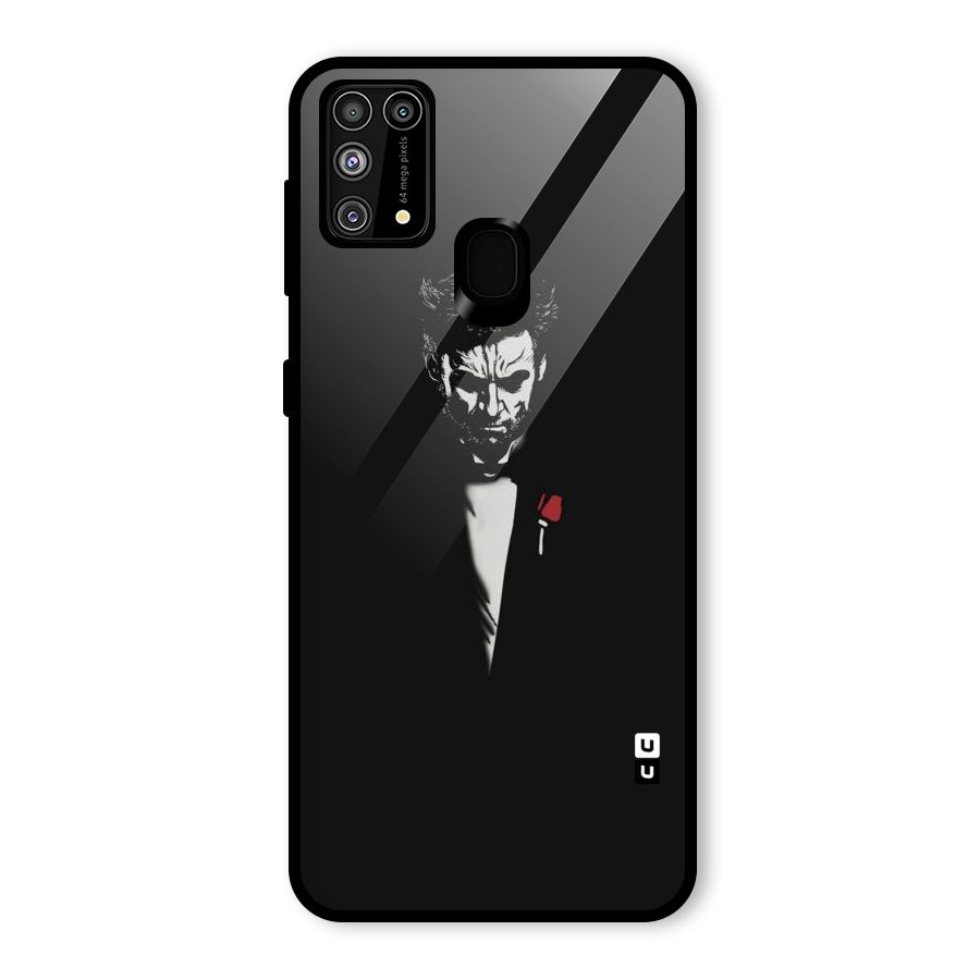 Rose Man Glass Back Case for Galaxy F41
