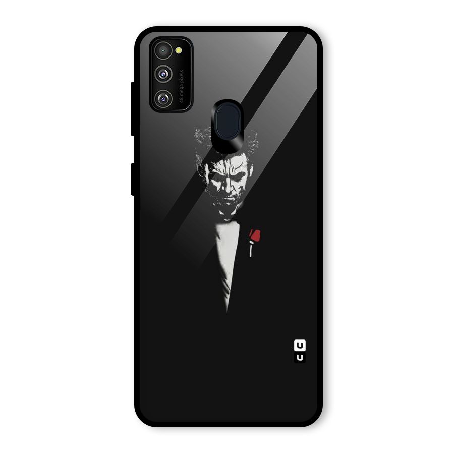 Rose Man Glass Back Case for Galaxy M21