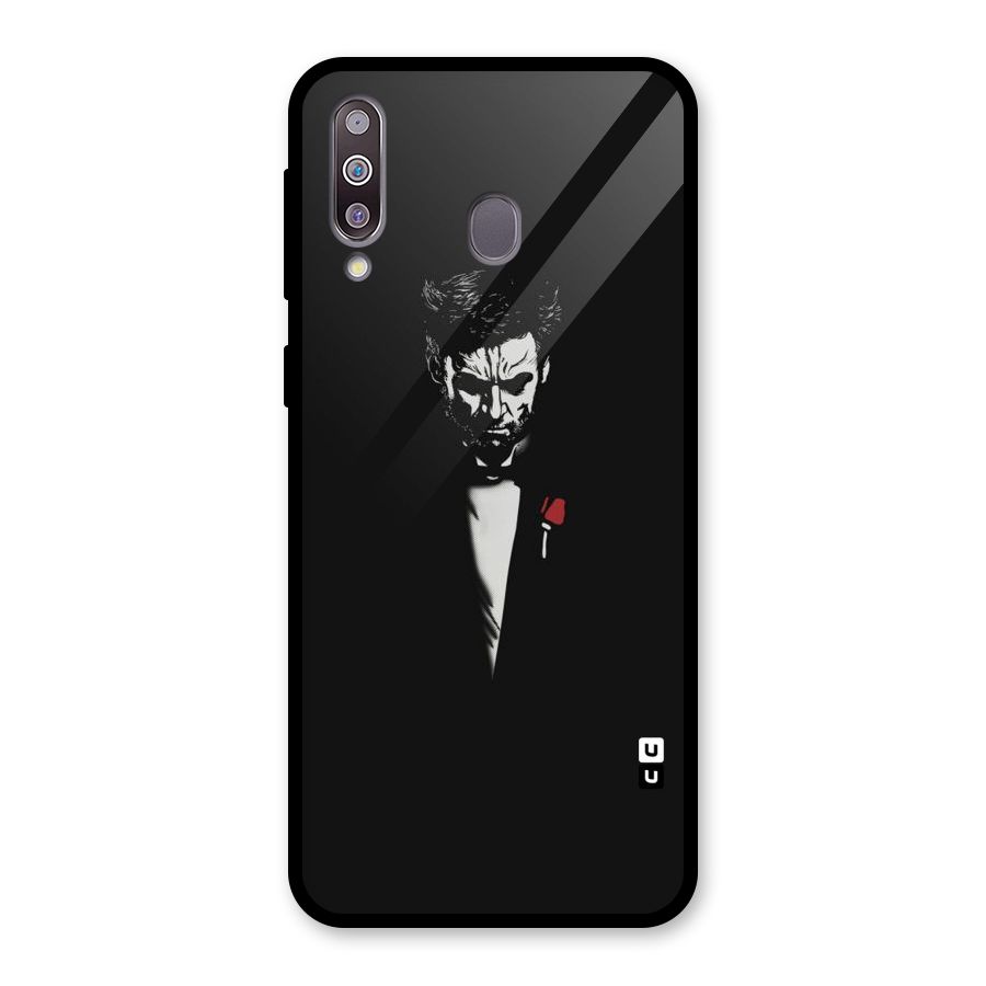 Rose Man Glass Back Case for Galaxy M30