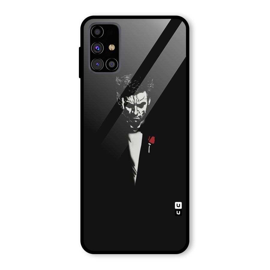 Rose Man Glass Back Case for Galaxy M31s