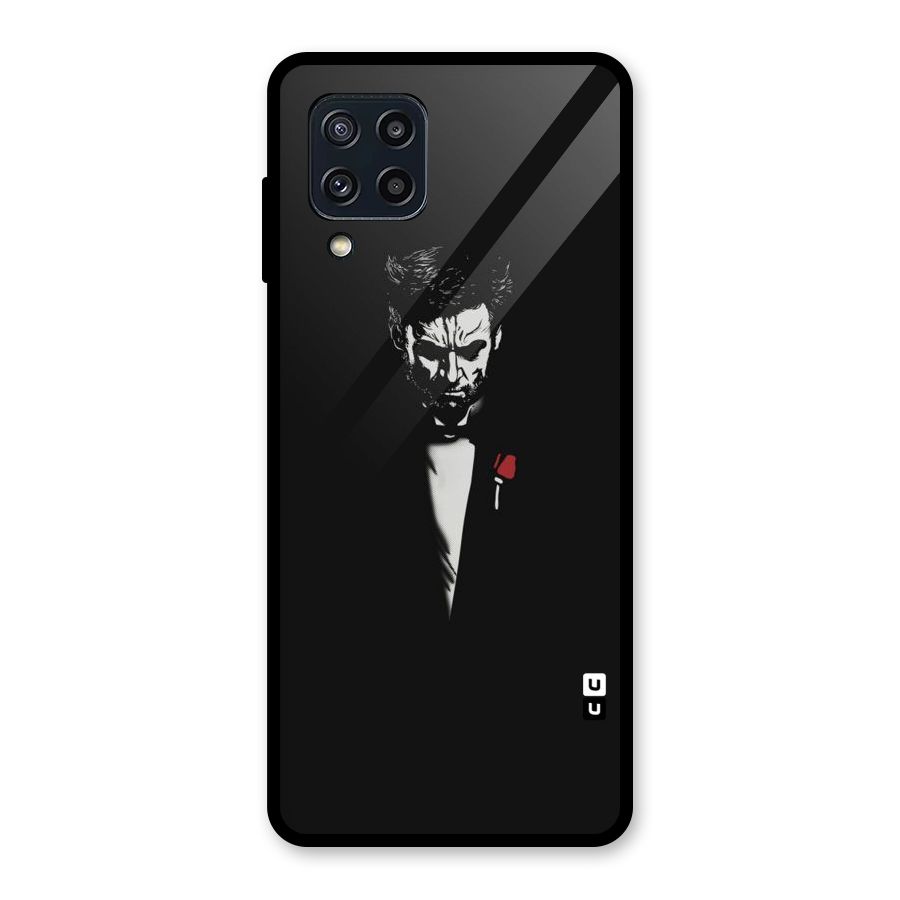 Rose Man Glass Back Case for Galaxy M32
