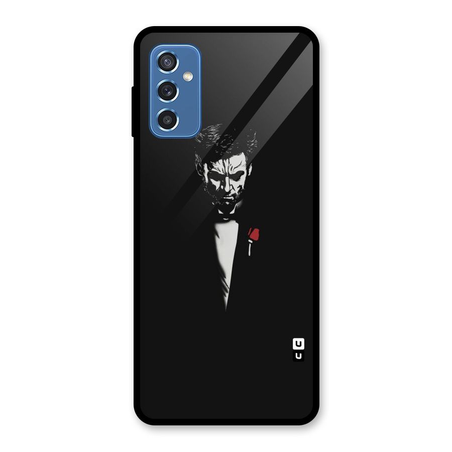 Rose Man Glass Back Case for Galaxy M52 5G